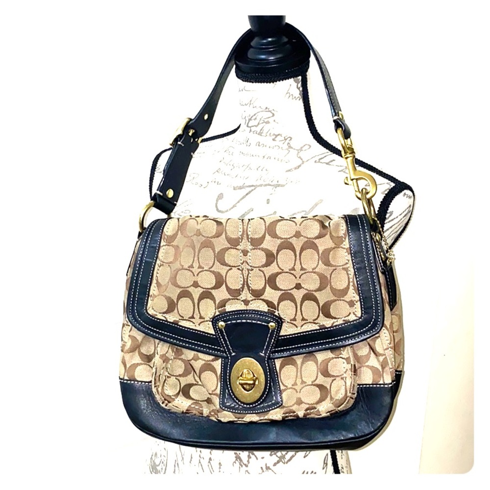 COACH Vintage Satchel Leather and Signature Fabric